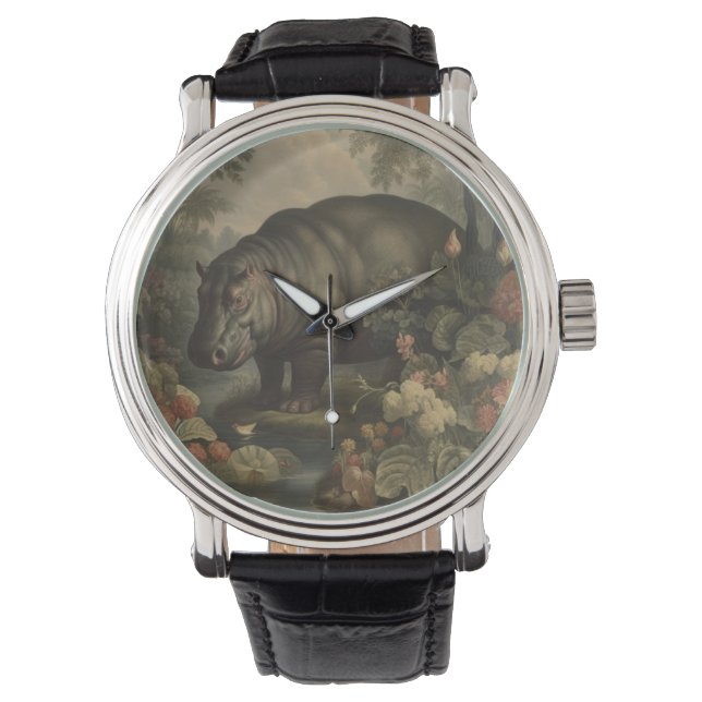 Montre Hippo botanique vintage (devant)