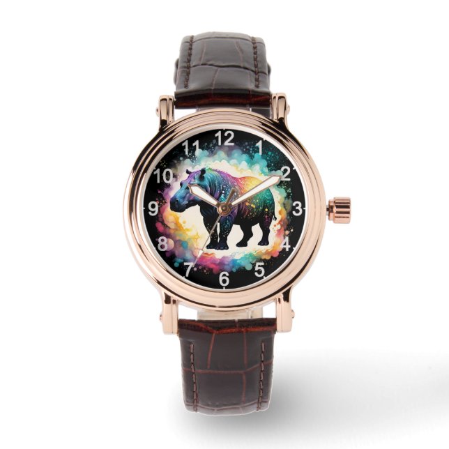 Montre Hippo Spectral : Un Voyage Holographique (Recto)