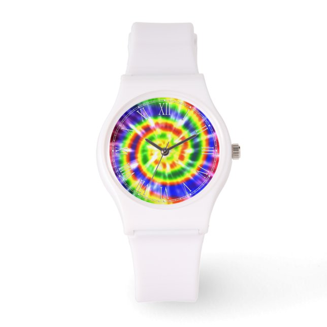 Montre Hippy Peace Retro Tie Dye Colorful Boho (Recto)