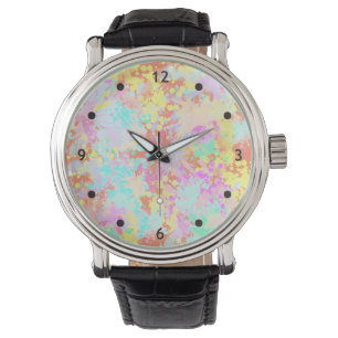 Montre holiES - Splashes pastel motif transparent 1