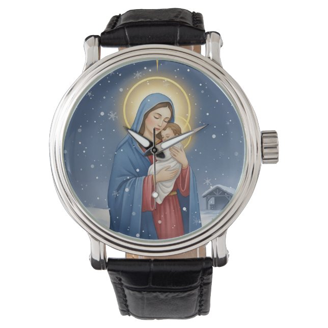 Montre Holy Mother Mary and Baby Jesus Wrist Watch (devant)
