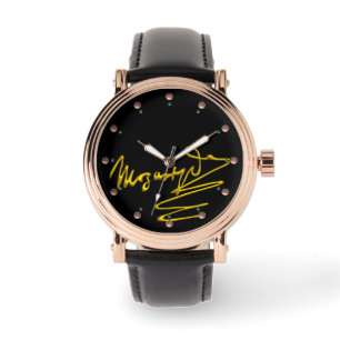 Montre HOMAGE TO MOZART Gold Signature of Composer Black
