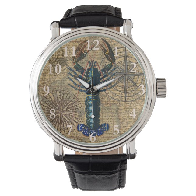 Montre Homard Coquillages Fruits de mer Maine Classique O (devant)