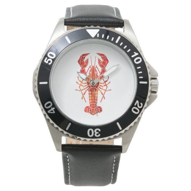Montre Homard polygonal rouge (devant)