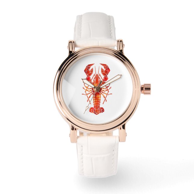 Montre Homard polygonal rouge (Recto)