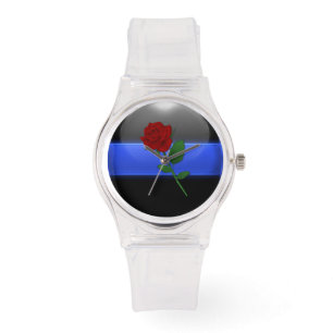 Montre Hommage à la police de la Ligne Bleue Mince Dames