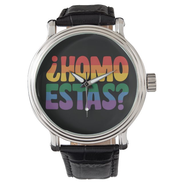 Montre Homo Estas Funky Espagnol Mexicain Gay Ally LGBTQ (devant)