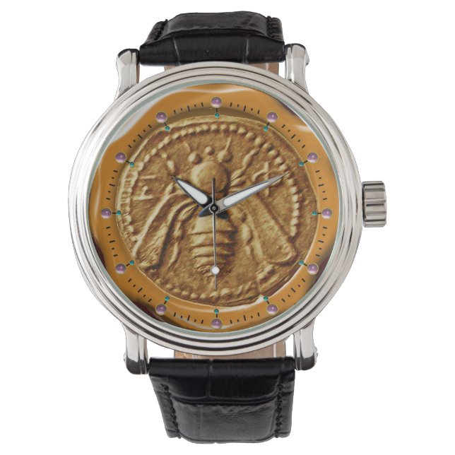 MONTRE HONEY BEE SCEAU DE CIRE BROWN / OEUVRE DE CONSERVA (devant)