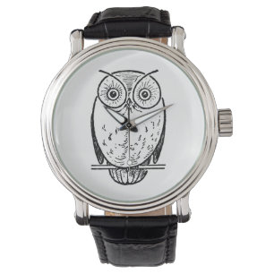 Montre Hoot de puces d'impression vintage