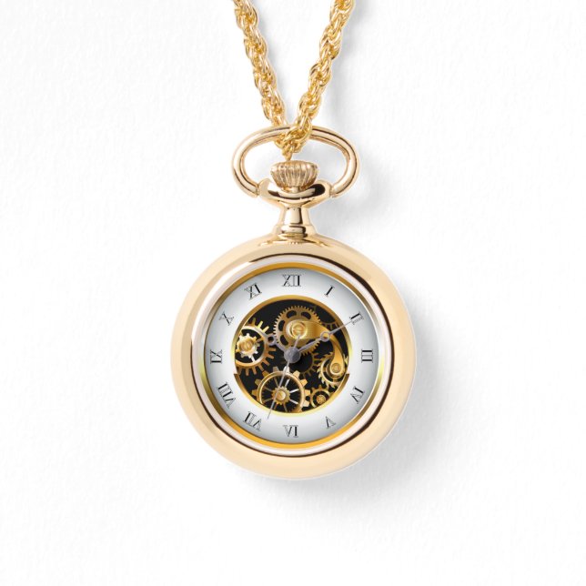 Montre Horloge à vapeur avec libellule mécanique (Recto)