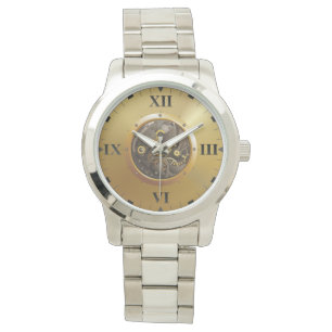 Montre horloge avec cadran romain