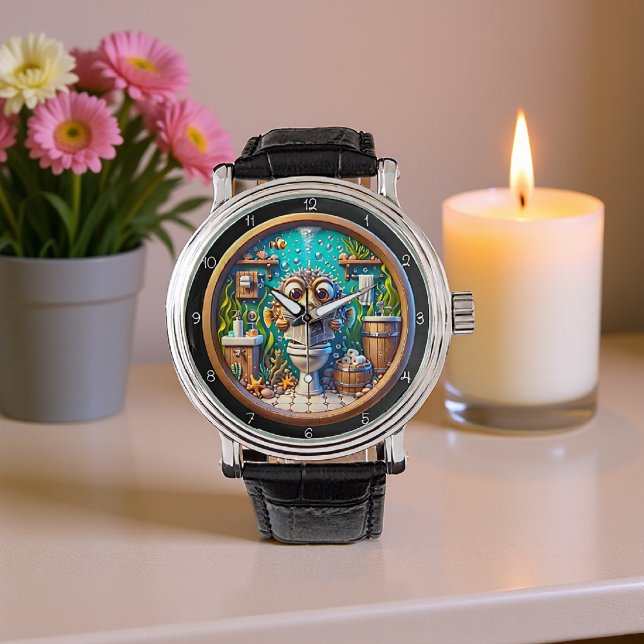 Montre Horloge de la salle de bain humoristique Whimsfish (Créateur téléchargé)