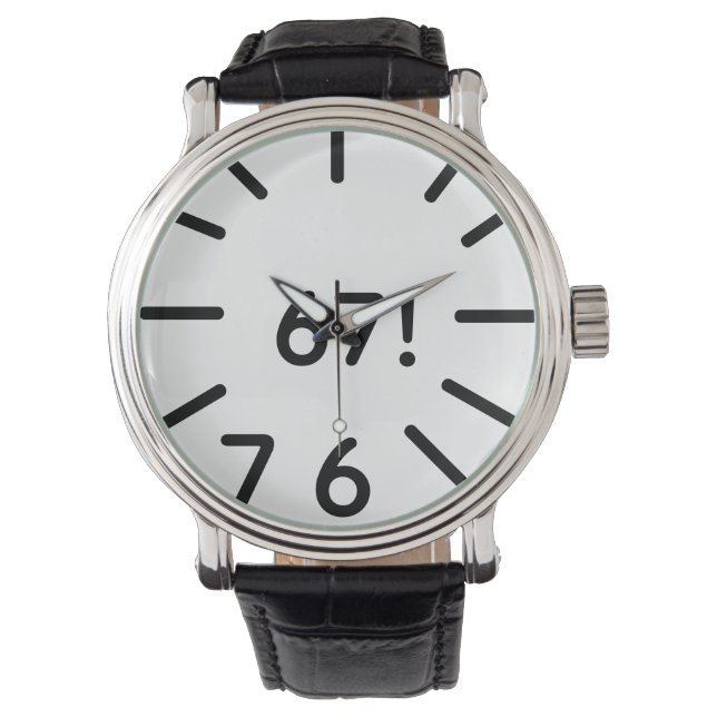 Montre horloge drôle 67 (devant)