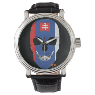 Montre Horloge HANDSKULL Slovaquie cuir B2
