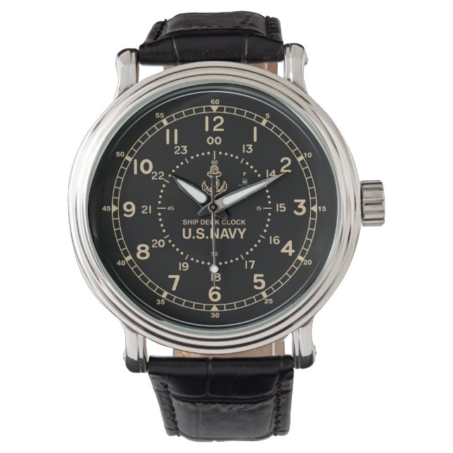 Montre Horloge imitation rétro U.S. NAVY (devant)