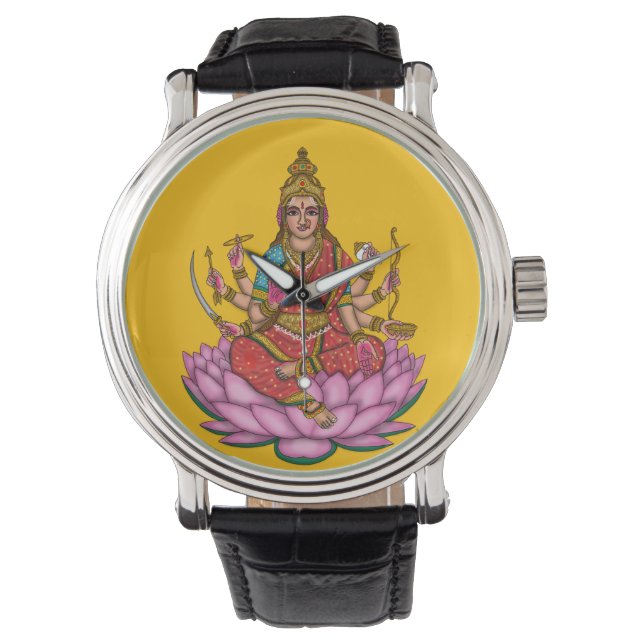 Montre Horloge murale déesse Lakshmi (devant)