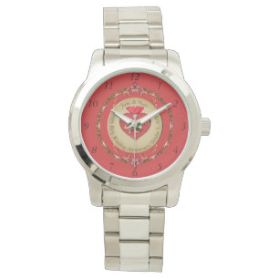 Montre Horloge murale du 40e ou 15e anniversaire de rubis