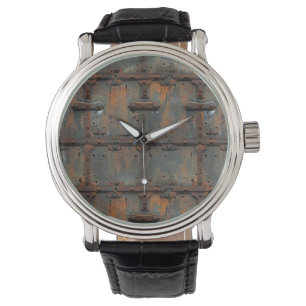 Montre Horloge murale en fer rouillé