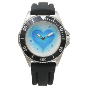 Montre Horloge murale Mystic Blue Heart Gem – Esprit radi