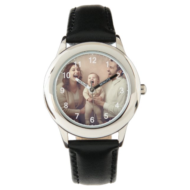 Montre Horloge murale personnalisée (Ajouter votre propre (devant)