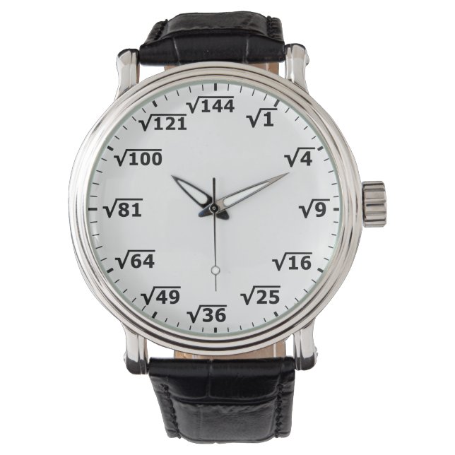 Montre Horloge racine carré - Mathématiques Mathématiques (devant)