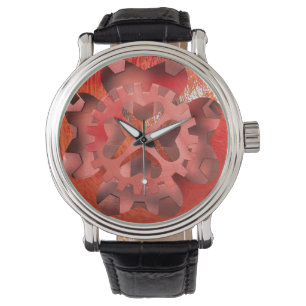 Montre horloge rouge