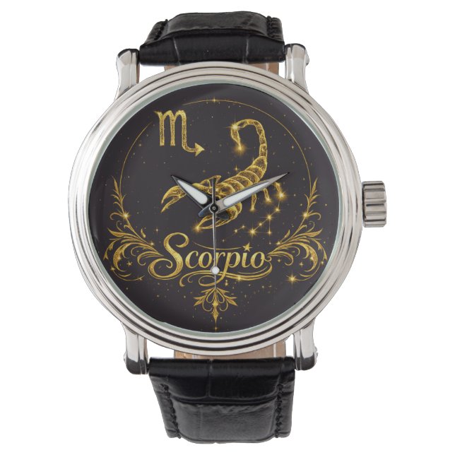 Montre Horoscope Scorpion zodiaque (devant)