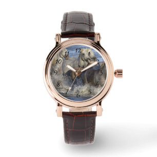 Montre Horses galloping in the water