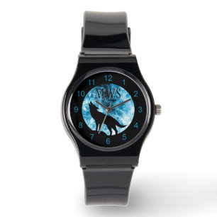 Montre Howling Wolf Winter enneigé bleu fumée Monogramme