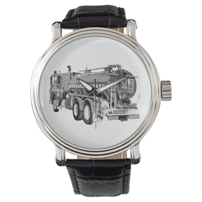 Montre Huile de camion-pompier gris peinte, (devant)