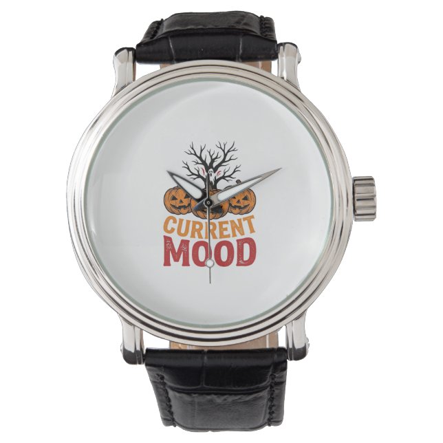 Montre Humeur actuelle Halloween Citrouille Conception de (devant)