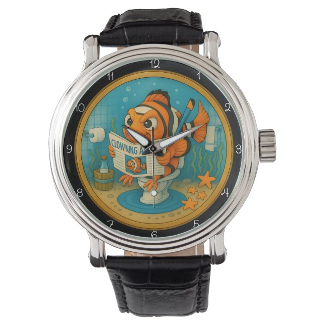 Montre Humorous Clownfish Bathroom (devant)