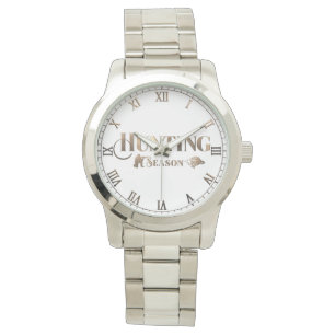 Montre Hunting season T-shirt Trucker Hat Keychain Button