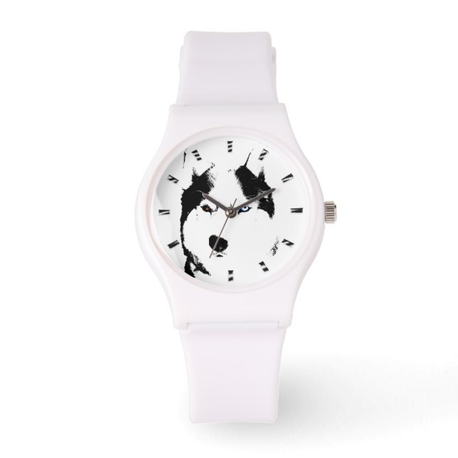 Montre Husky Watch Sibérienne Husky Malamute Wrist Watch (Recto)