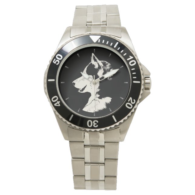 Montre Husky Watch Sibérienne Husky Malamute Wrist Watch (devant)