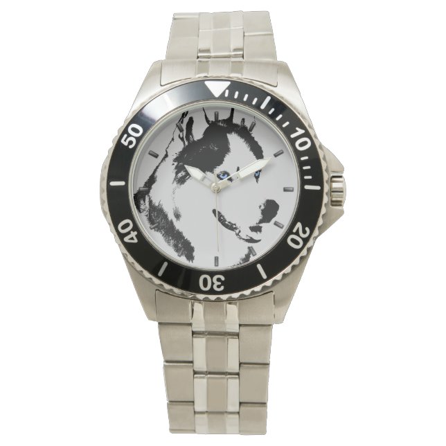 Montre Husky Watch Sibérienne Husky Malamute Wrist Watch (devant)
