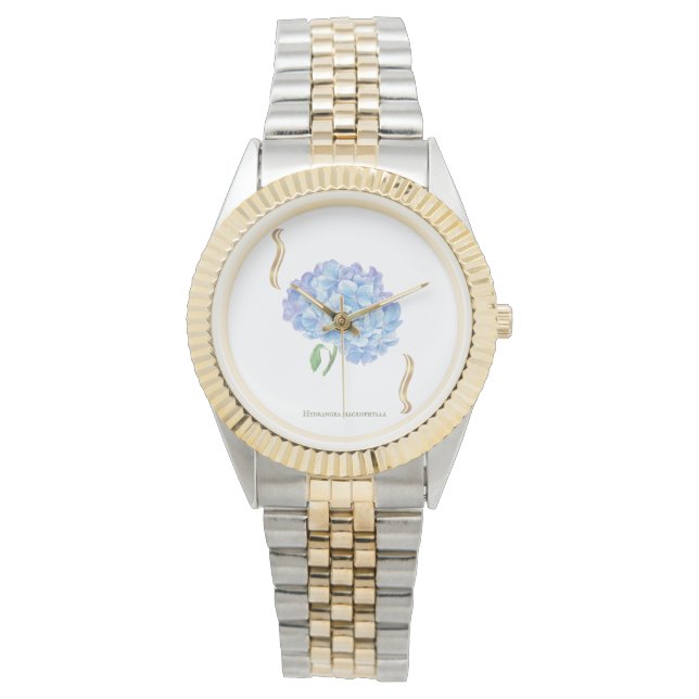 Montre Hydrangea Bloom – Vintage Botanical Flower  (devant)