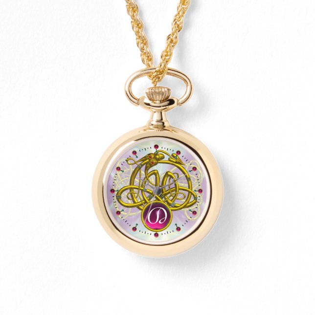 MONTRE HYPER DRAGON / GOLD CELTIC KNOTS MONOGRAMME DE PIE (Recto)