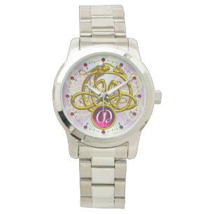 MONTRE HYPER DRAGON / GOLD CELTIC KNOTS MONOGRAMME DE PIE