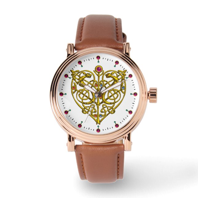 Montre HYPER VALENTINE, ROBE CELTIQUE OR COEUR Blanc (Recto)