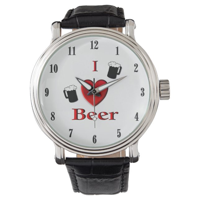Montre I Heart Beer Design (devant)