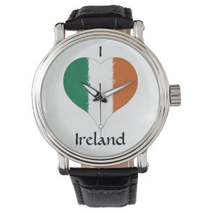 Montre I Heart Ireland Tricolor Drapeau irlandais