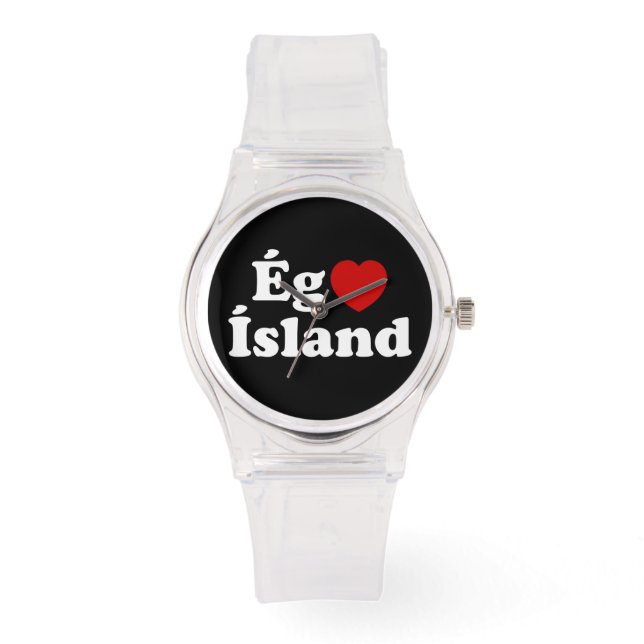 Montre I Heart (Love) Islande [Ég Elska Ísland] Islandais (Recto)