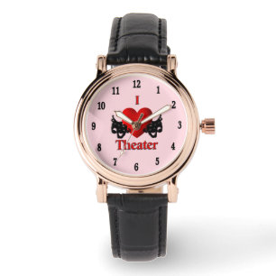 Montre I Heart Theatre Black Numéros Rose Watch