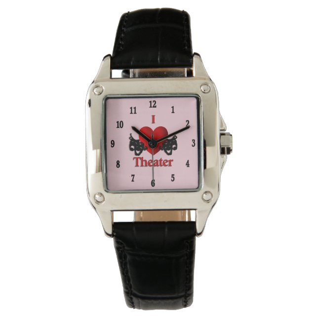 Montre I Heart Theatre Black Numéros Rose Watch (devant)