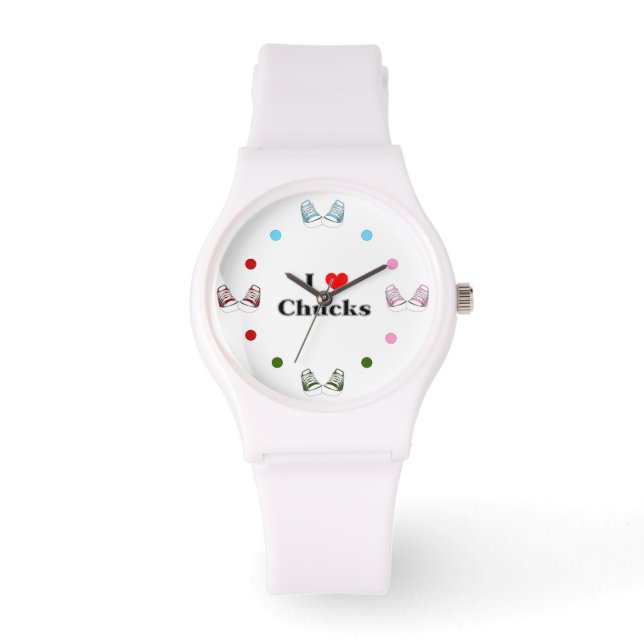 Montre I Love Chucks Watch (blanc) (Recto)