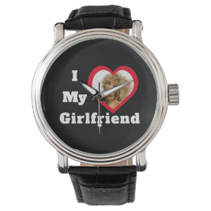 Montre I Love My Girlfriend Base Photo personnalisée