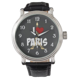 Montre I Love Paris, charmant design populaire