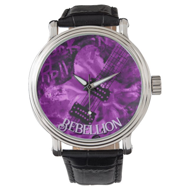 Montre I Love Rock 'N Roll Electric Guitar Personalized (devant)