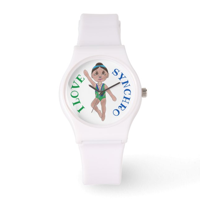 Montre I Love Synchro Synchronisé Swimmer Team Girl (Recto)